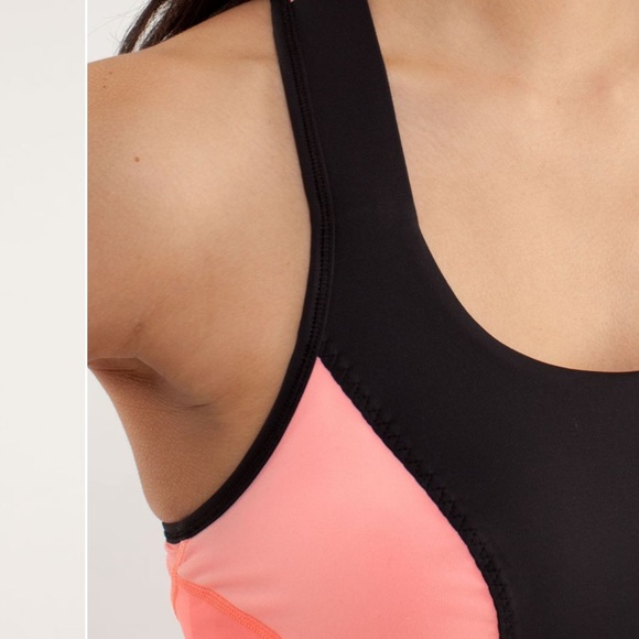 LULULEMON| Cardio Kick Tank - Coral, Black & Pink SZ 6 EUC, back pocket for keys - Picture 4 of 15